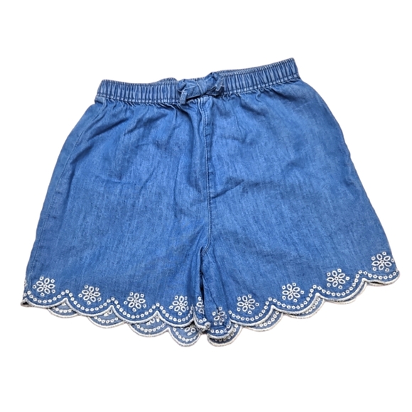 OshKosh B'gosh Girls Blue Jean Shorts Size 4T - Picture 1 of 3